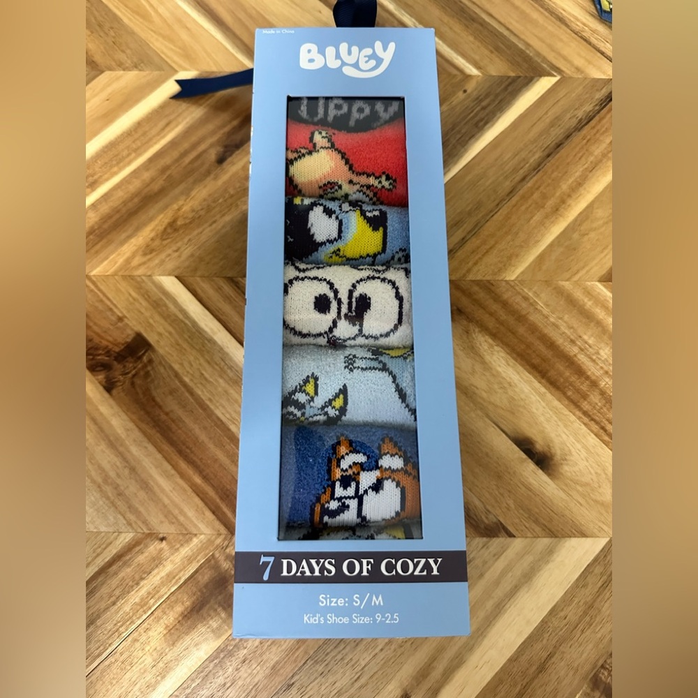 Bluey 7 Days of Cozy Kids Socks
